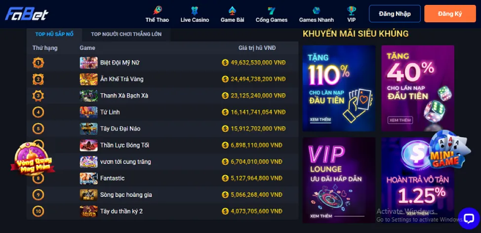 Lợi ích khi chơi tại thabet casino
